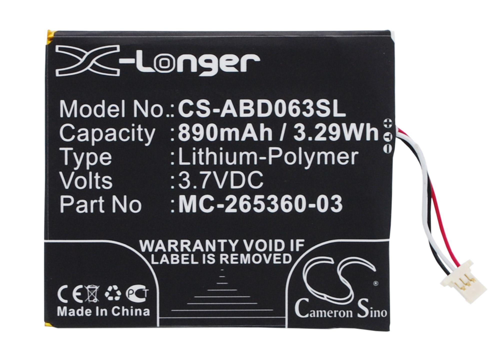 Батерия за електронна книга AMAZON Kindle 7, Kindle 8 58-000083  3,7V  890mAh LiPo CAMERON SINO