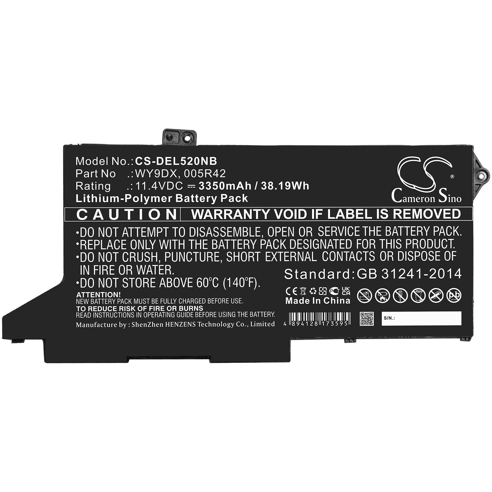 Baterie pentru laptop DELL Latitude 5420, Latitude 5520 005R42, WY9DX LiPo 11.4V 3350mAh CAMERON SINO