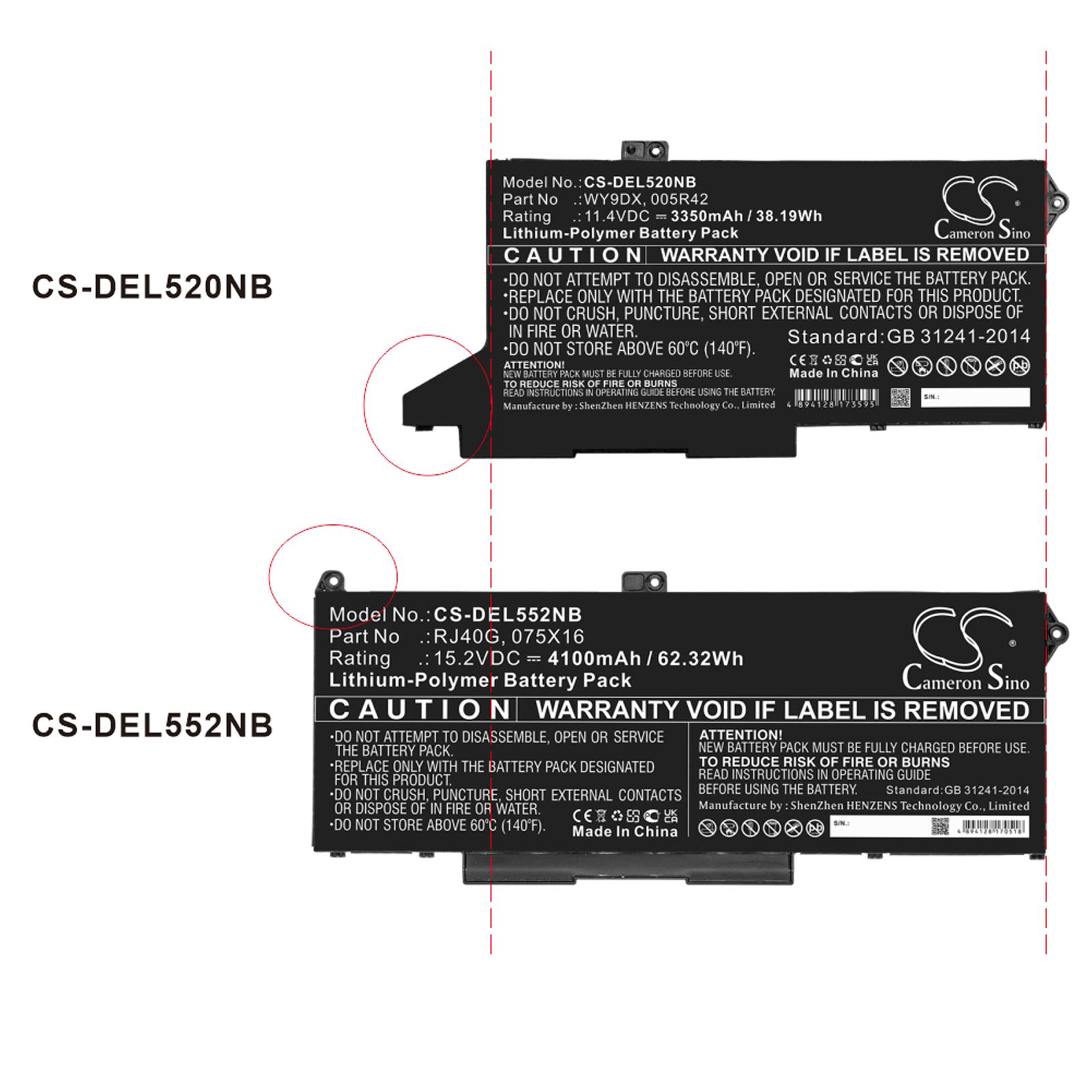 Baterie pentru laptop DELL Latitude 5420, Latitude 5520 005R42, WY9DX LiPo 11.4V 3350mAh CAMERON SINO