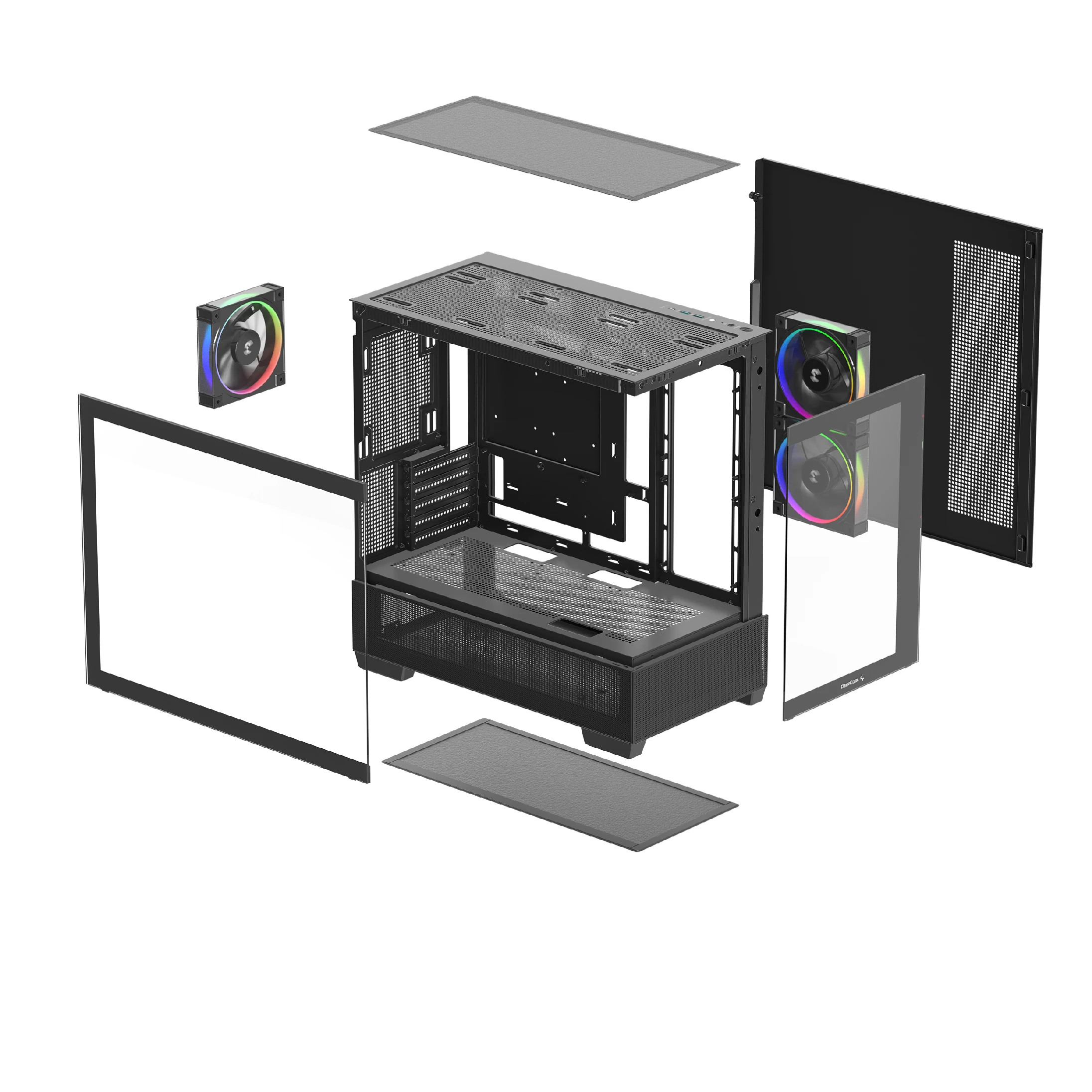 Kутия DeepCool CG380 3F Case ATX, 3 x ARGB Fans, USB-C 