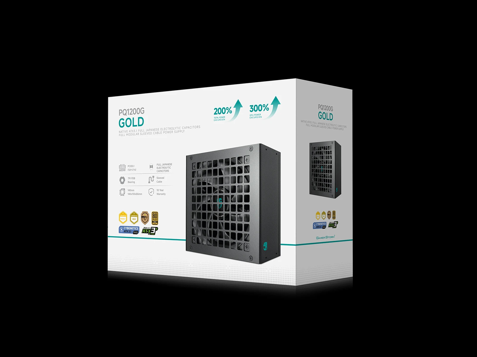 Захранване DeepCool PQ1200G PSU ATX 3.1 1200W Gold, Full Modular