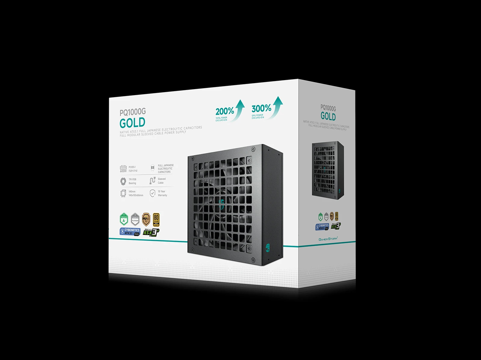 Захранване DeepCool PQ1000G PSU ATX 3.1 1000W Gold, Full Modular
