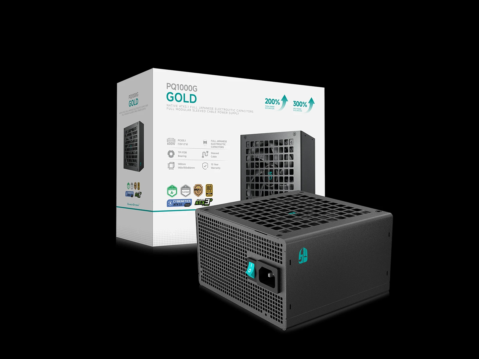 Захранване DeepCool PQ1000G PSU ATX 3.1 1000W Gold, Full Modular
