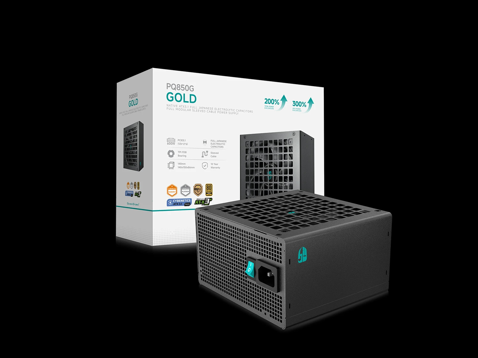 Захранване DeepCool PQ850G PSU ATX 3.1 850W Gold, Full Modular