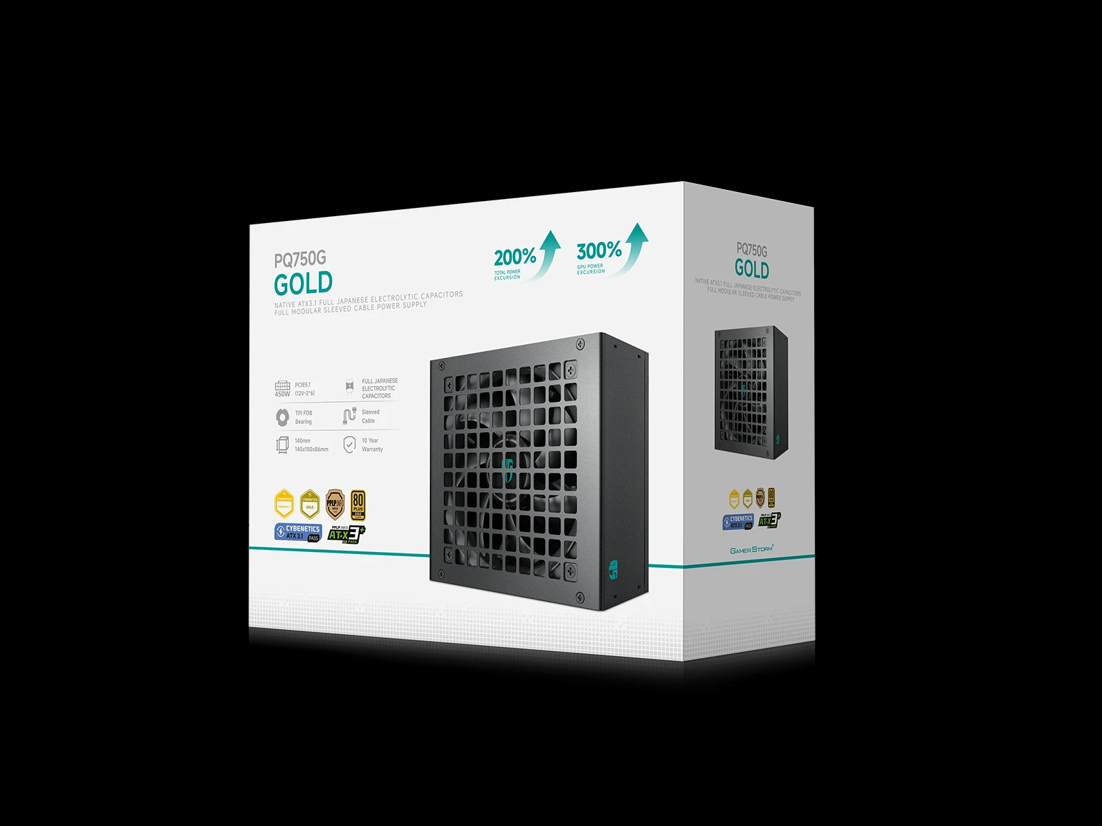 Захранване DeepCool PQ750G PSU ATX 3.1 750W Gold, Full Modular