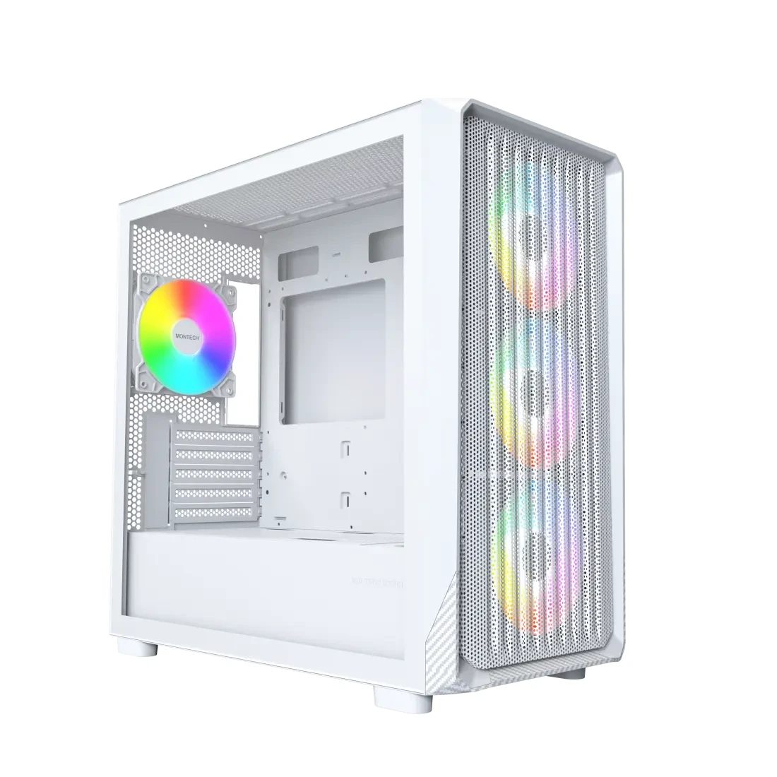 Montech кутия Case mATX - X5M (W) - 4 x 120 mm A-RGB, USB-C