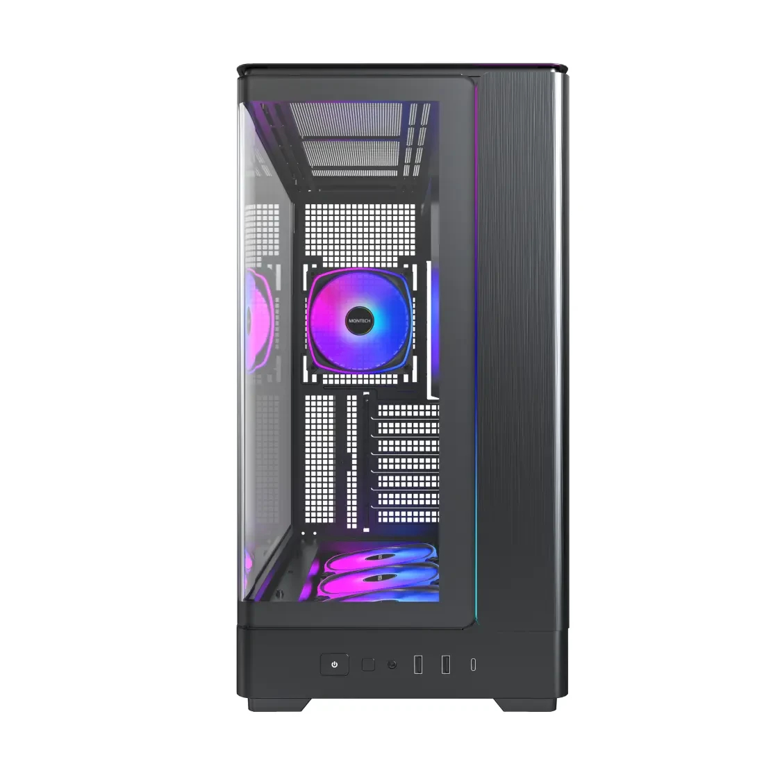 Montech кутия Case ATX - KING 45 PRO (B) - 4 x 120 mm A-RGB, USB-C