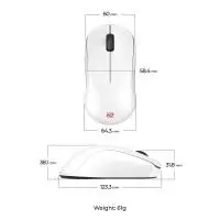 Геймърска безжична мишка ZOWIE U2-DW 4K, 2.4G, бяла