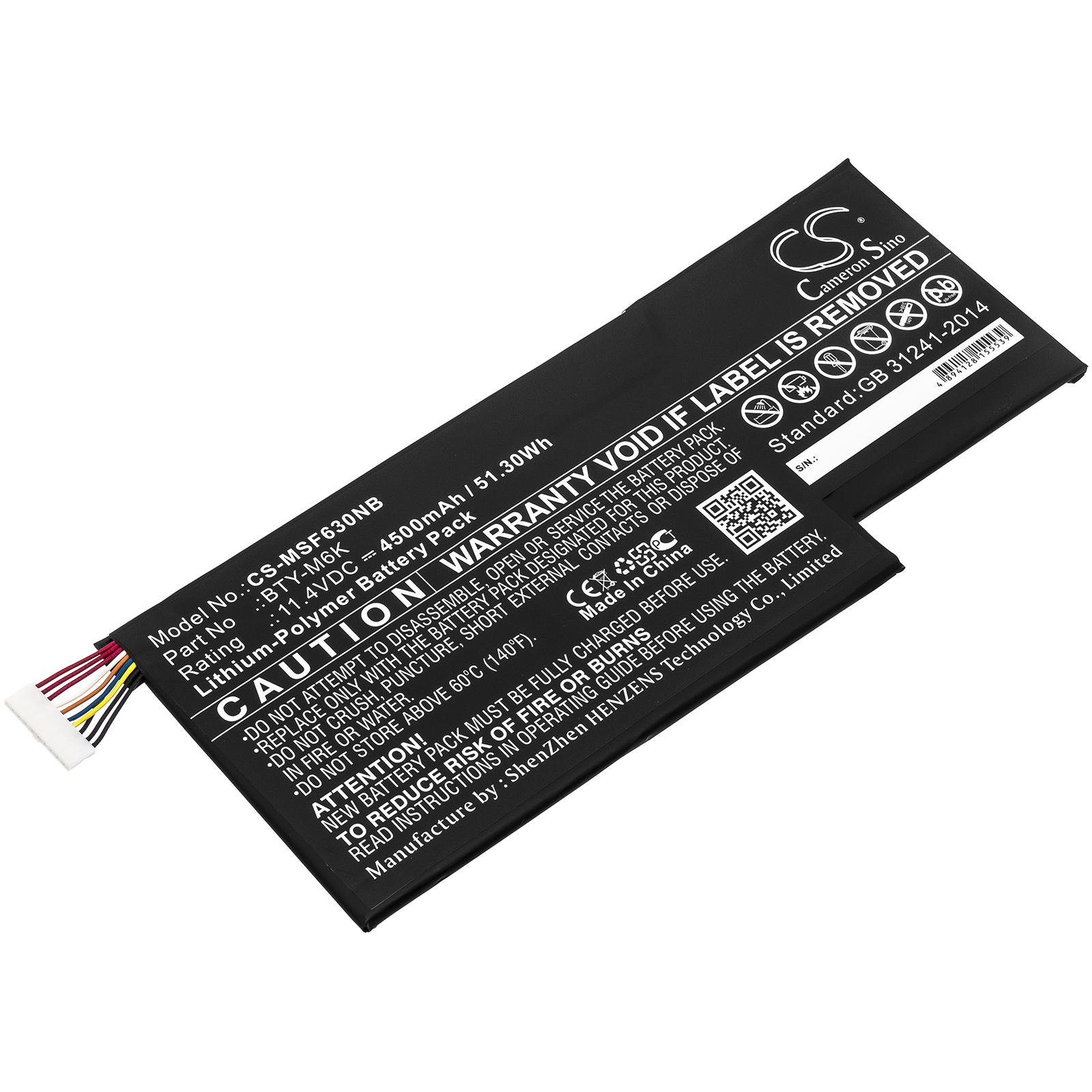 Батерия за лаптоп MSI GF63 , GF75, GS63, GS73 BTY-M6K LiPo 11.4V 4500 mAh CAMERON SINO