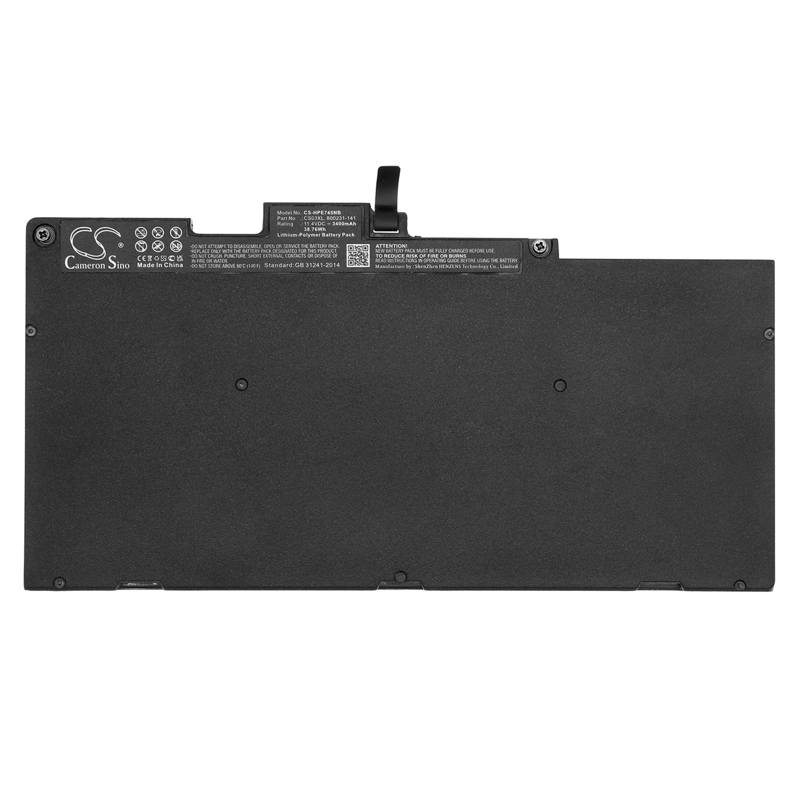 Batterie pour ordinateur portable HP EliteBook 745 G3, EliteBook 840 G3, EliteBook 850 G3, CS03XL LiPo 11.4V 3400mAh CAMERON SINO