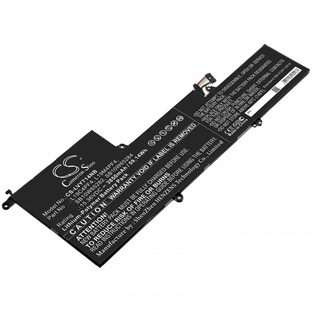 Батерия за лаптоп LENOVO Yoga 14s, Yoga Slim 7 14ARE05 82A2001JBM, L19C4PF4 LiPo 15.36V 3850mAh CAMERON SINO