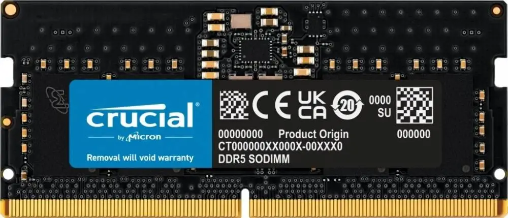 Памет Crucial 8GB DDR5-5600 SODIMM CL46 (16Gbit) Tray