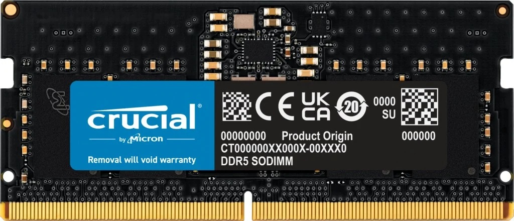 Памет Crucial 8GB DDR5-5600 SODIMM CL46 (16Gbit) Tray