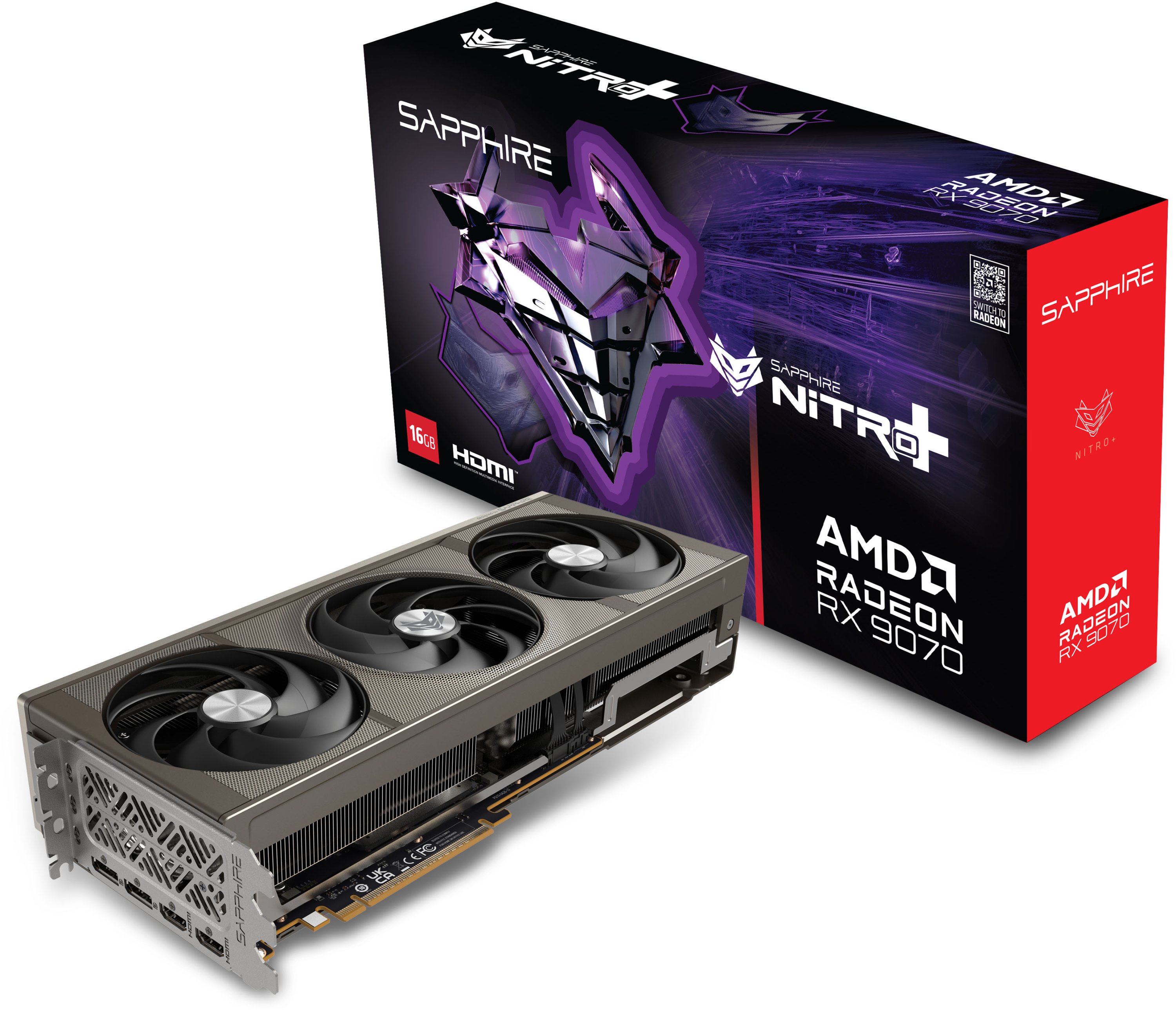 Видео карта Sapphire NITRO+ AMD Radeon RX 9070 GAMING OC 16GB - 11349-01-20G