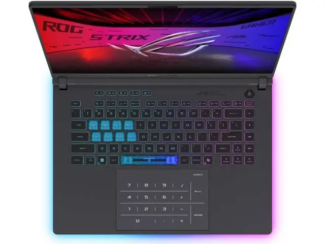 Лаптоп Asus Strix G16 G615LW-S5029W, Intel Core Ultra 9 275HX, 16.0" WQXGA (2560X1600), 240 Hz, 32GB DDR5 RAM, 1TB M.2 NVMe SSD , Nvidia GeForce RTX5080 16GB, Wi-Fi 7, Windows 11, Eclipse Gray - 90NR0LG1-M00740