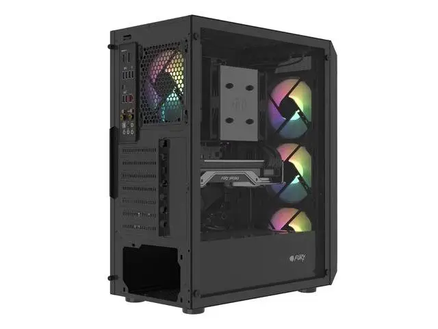 Кутия Fury PC Case Shobo SH4F RGB Midi Tower, Window, Black - NFO-2154