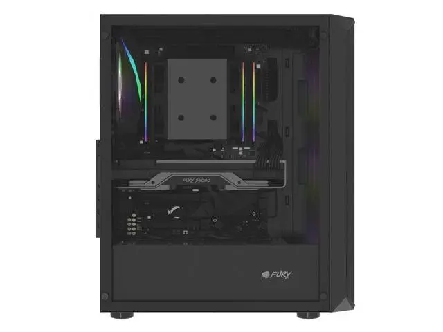 Кутия Fury PC Case Shobo SH4F RGB Midi Tower, Window, Black - NFO-2154