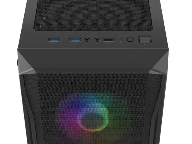 Кутия Fury PC Case Shobo SH4F RGB Midi Tower, Window, Black - NFO-2154