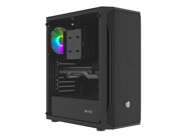 Кутия Fury PC Case Shobo SH4 RGB Midi Tower, Window, Black - NFO-2153