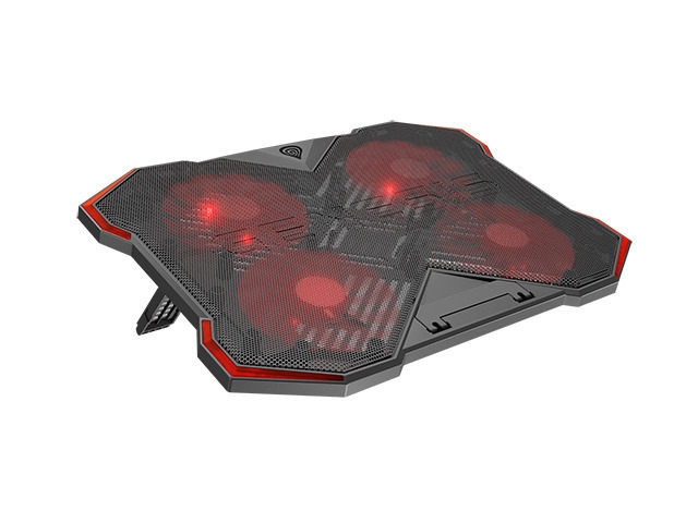 Genesis Laptop Cooling Pad Oxid 260 15.6-17.3 4 Lüfter, Led Licht, 2 Usb