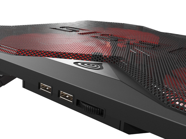 Genesis Laptop Cooling Pad Oxid 260 15.6-17.3 4 Lüfter, Led Licht, 2 Usb