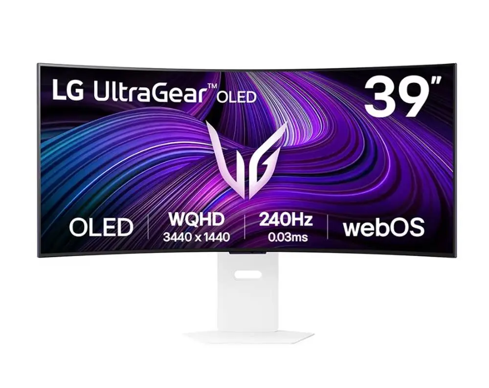 Οθόνη LG 39GX90SA-W, 39", OLED UltraGear 21:9 Curved Smart, WQHD (3440x1440), 0.03 ms, 240Hz, HDR 10, USB 3.0, VRR, Free-sync, G-Sync, USB-C, PD 65W, HDMI, DP, PBP, Ηχεία, Λευκό