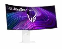 Монитор LG 39GX90SA-W, 39", OLED UltraGear 21:9 Curved Smart, WQHD (3440x1440), 0.03 ms, 240Hz, HDR 10, USB 3.0, VRR, Free-sync, G-Sync, USB-C, PD 65W, HDMI, DP, PBP, Speakers, White