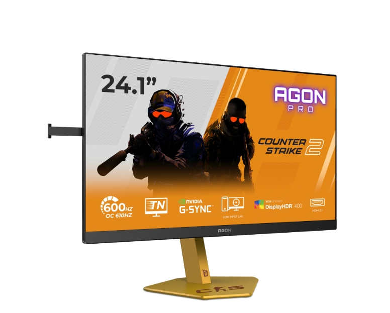 Монитор AOC CS24A, 24.1" TN eSports WLED, 1920x1080, 610Hz (OC, Native 600Hz), 0.5ms GtG, 0.3ms MPRT, AMD FreeSync, G-Sync, FlickerFree, Low Blue Light, 2xHDMI, DP, USB hub