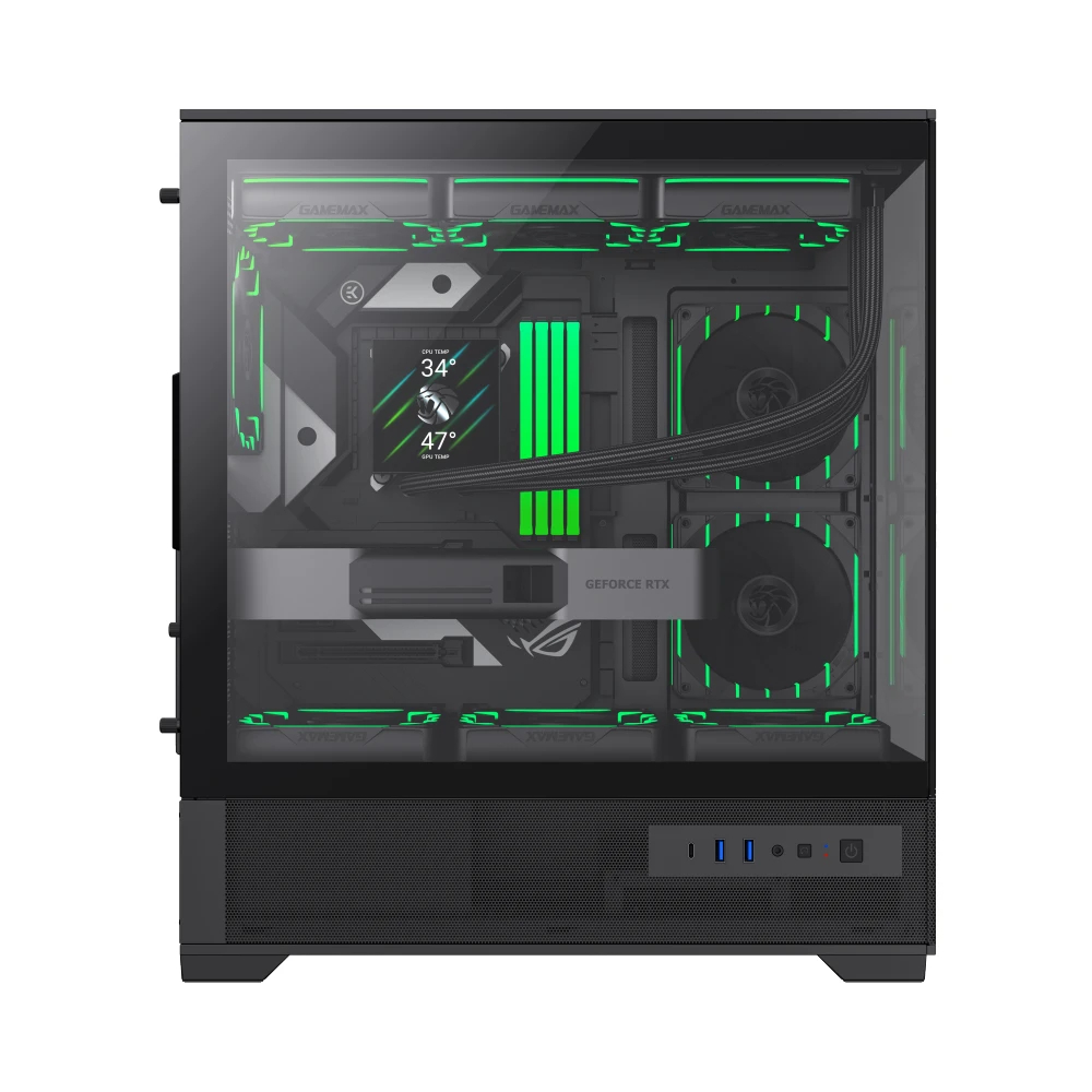 Кутия Gamemax Vista 2 AB Case EATX 3 x 120 mm ARGB