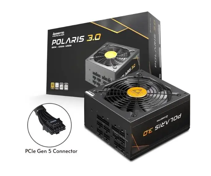 Захранване Chieftec Polaris 1050W ATX 3.0 80 Plus Gold PSU - PPS-1050FC-A3