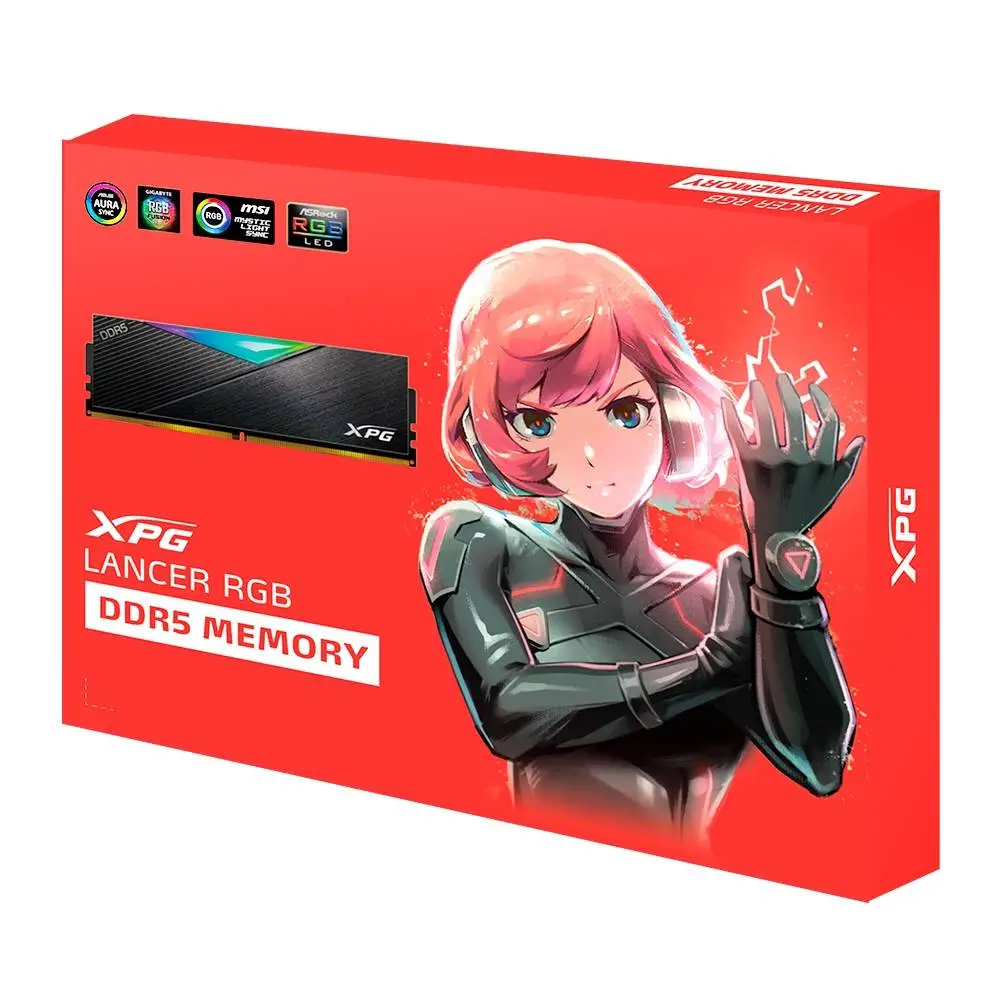 Памет ADATA LANCER RGB 32GB (2x16GB) DDR5 6000MHz CL30 Black EXPO/XMP
