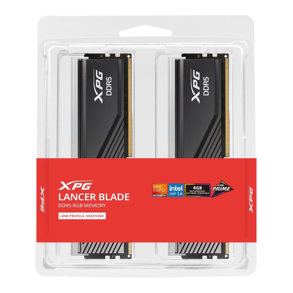 Памет ADATA LANCER BLADE RGB 32GB (2x16GB) DDR5 6000MHz CL30 Black EXPO/XMP
