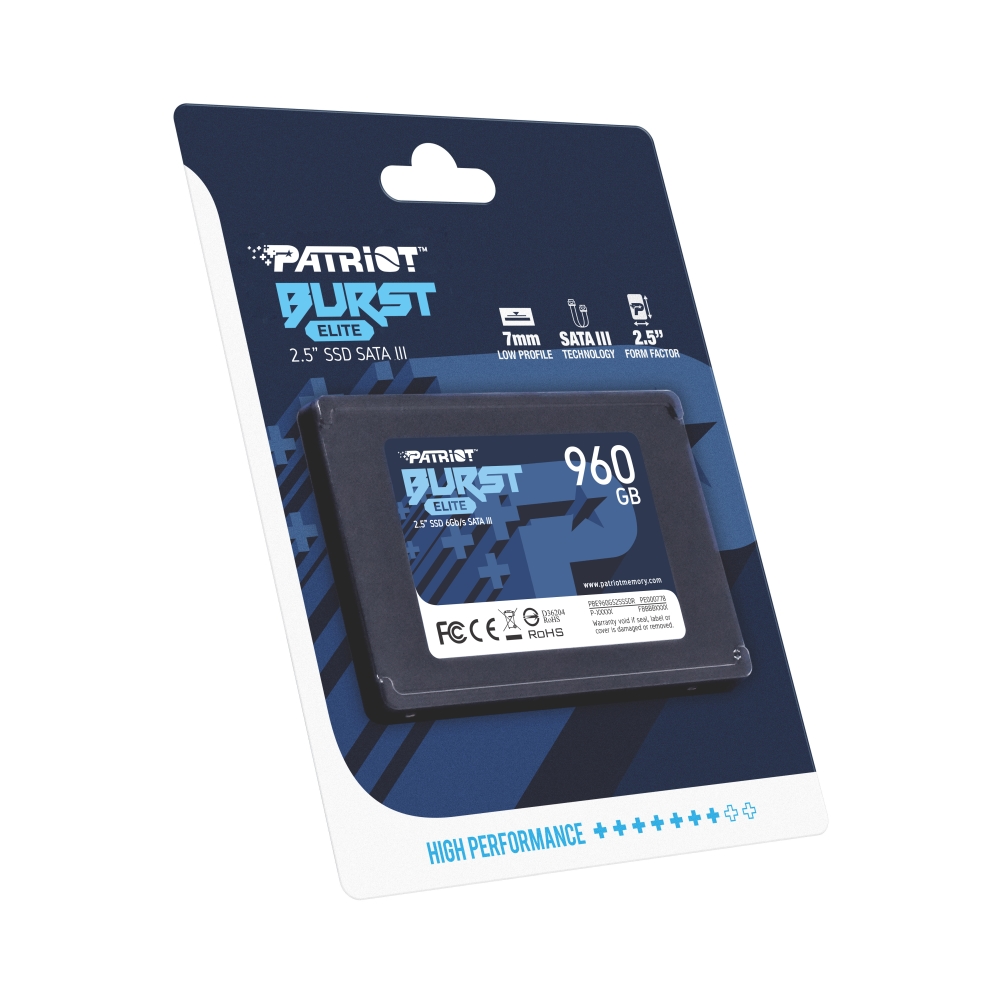 Диск SSD Patriot Burst Elite 960GB SATA3 2.5"- PBE960GS25SSDR