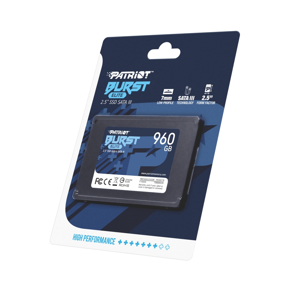 Диск SSD Patriot Burst Elite 960GB SATA3 2.5"- PBE960GS25SSDR