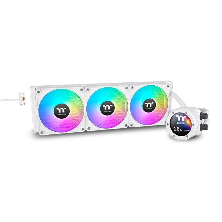 Охладител за процесор Thermaltake TH420 V2 Ultra EX LCD ARGB Sync CPU Liquid Cooler Snow Edition