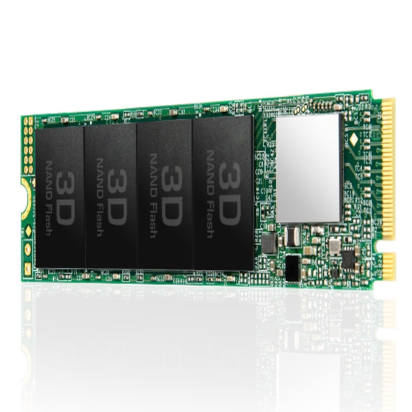 Диск SSD Transcend 1TB M.2 2280 PCIe Gen3x4, M-Key, 3D TLC, DRAM-less - TS1TMTE110S 