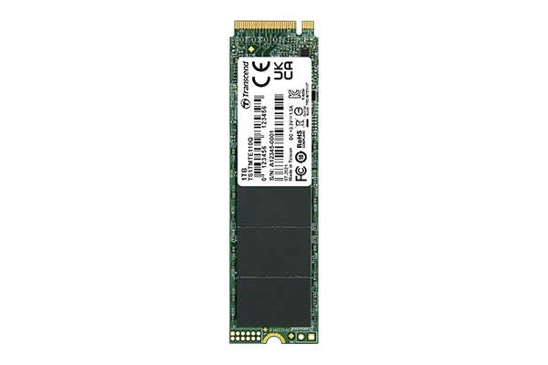 Диск SSD Transcend 500GB, M.2 2280, PCIe Gen3x4, M-Key, QLC, DRAM-less - TS500GMTE110Q