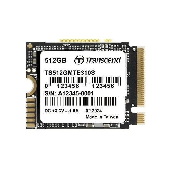 Диск SSD Transcend 512GB, M.2 2230, PCIe Gen4x4, NVMe, 3D TLC, DRAM-less - TS512GMTE310S