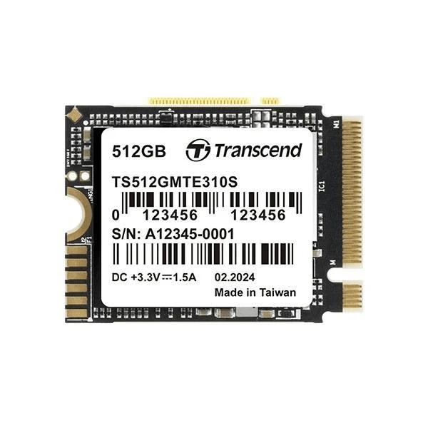 Диск SSD Transcend 512GB, M.2 2230, PCIe Gen4x4, NVMe, 3D TLC, DRAM-less - TS512GMTE310S