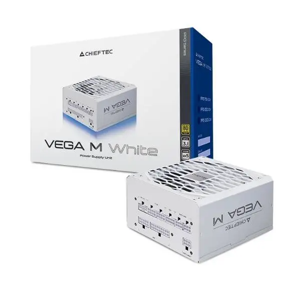 Chieftec Vega 850W ATX 3.1 White 80 Plus Gold PSU - PPG-850-