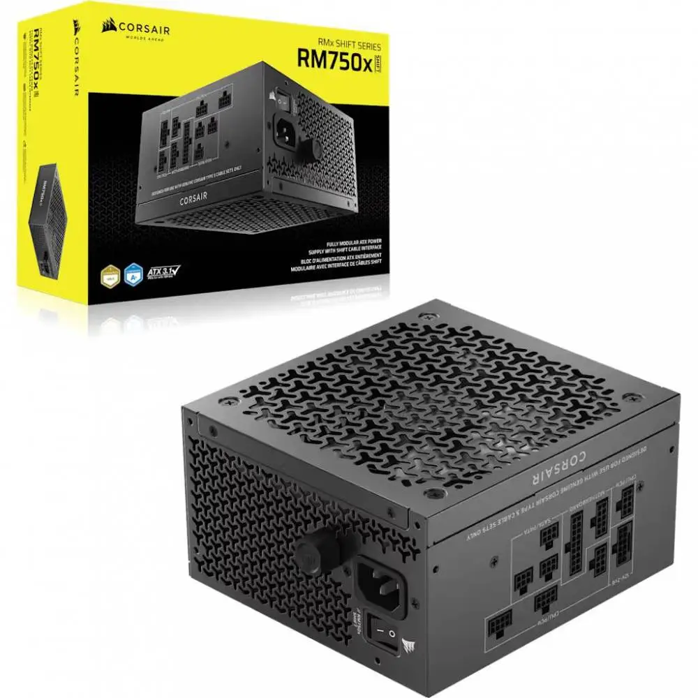 Захранване Corsair RM750x SHIFT 750W 80 Plus Gold ATX 3.1 PSU - CP-9020298-EU