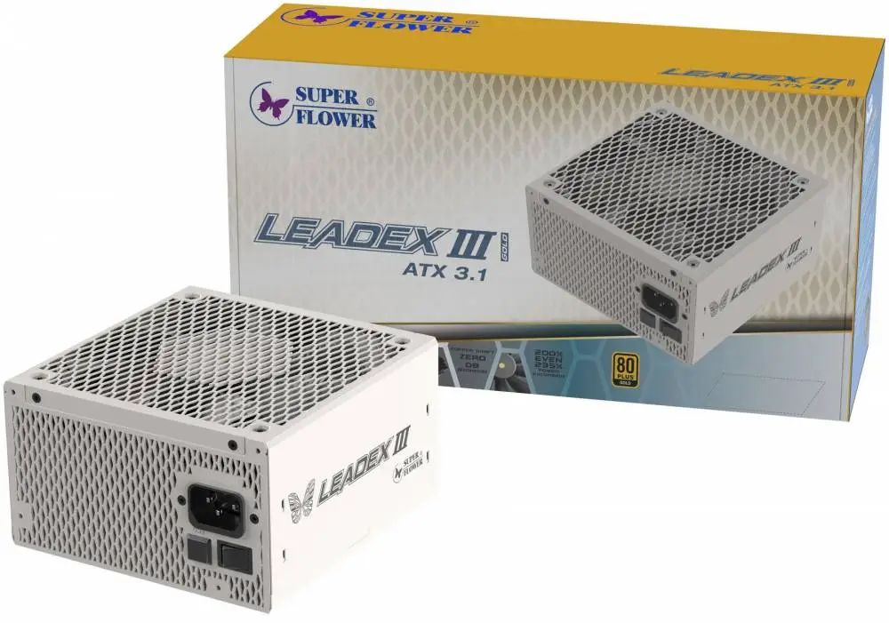 Захранване Super Flower Leadex III 1000W 80 Plus Gold ATX 3.1 White - SF-1000F14GE(WH)