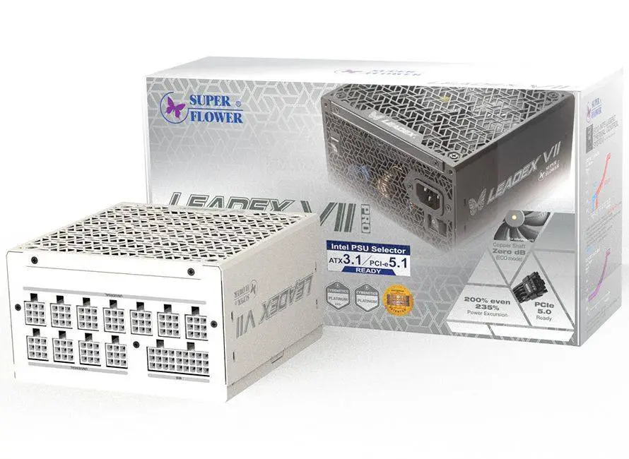 Захранване Super Flower Leadex VII PRO 1200W 80 Plus Platinum ATX 3.1 PSU - SF-1200F14XP(WH) 