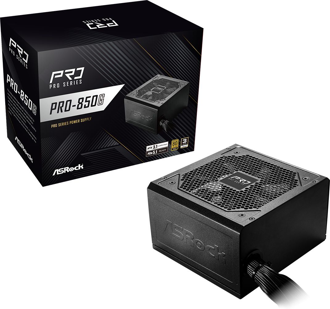 Τροφοδοτικό Asrock PRO-850G, 850W 80 Plus Gold ATX 3.1 PSU