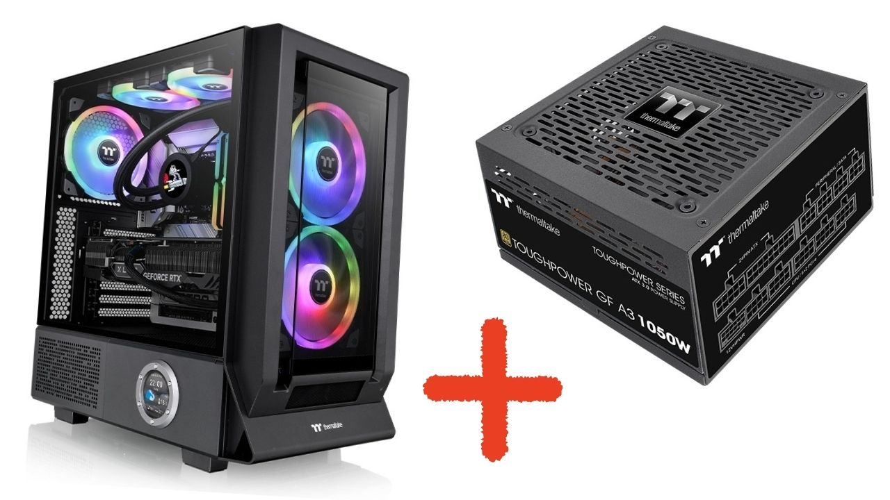 Комбо кутия и захранване Thermaltake Ceres 350 Black + Thermaltake Toughpower GF A3 1050W