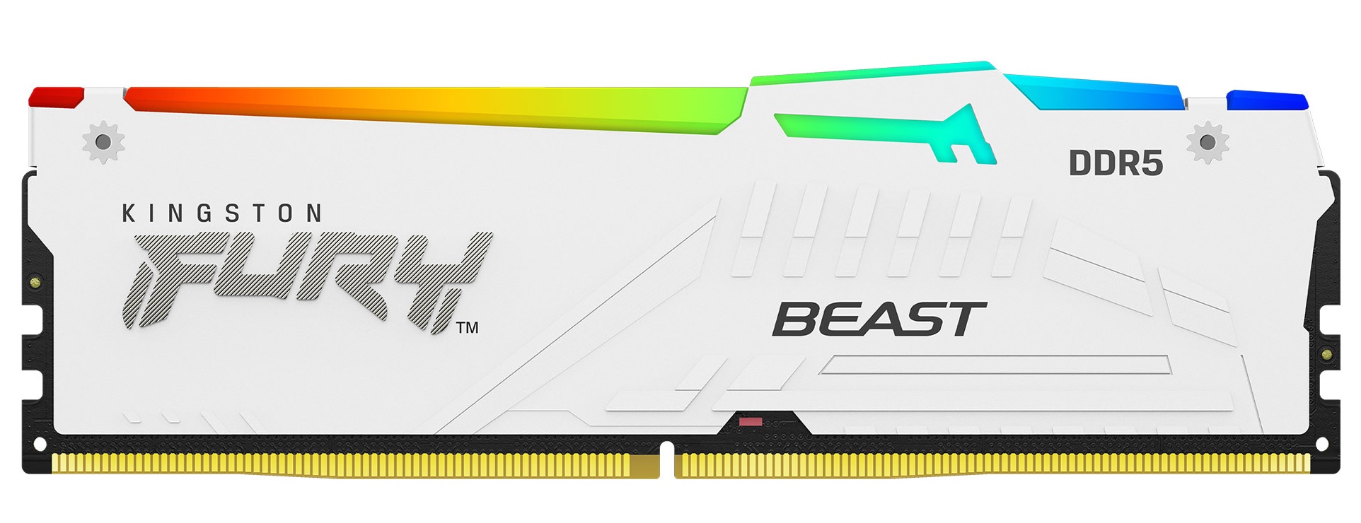 Памет Kingston FURY Beast RGB White 16GB (1x16GB) DDR5 5600MHz CL40 XMP - KF556C40BWA-16 