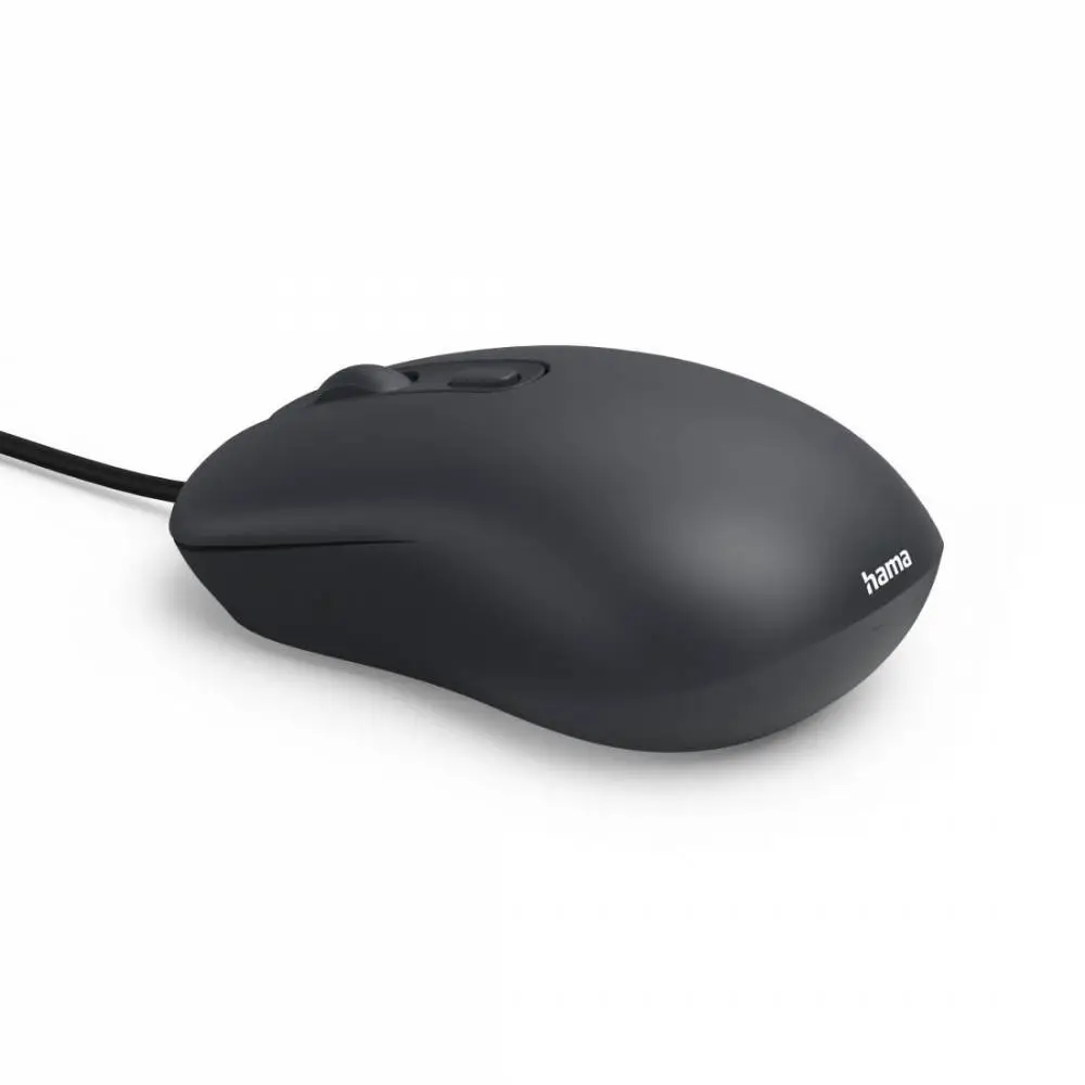 Оптична мишка HAMA CM-200, 4 бутонна, безшумна, с кабел, черна