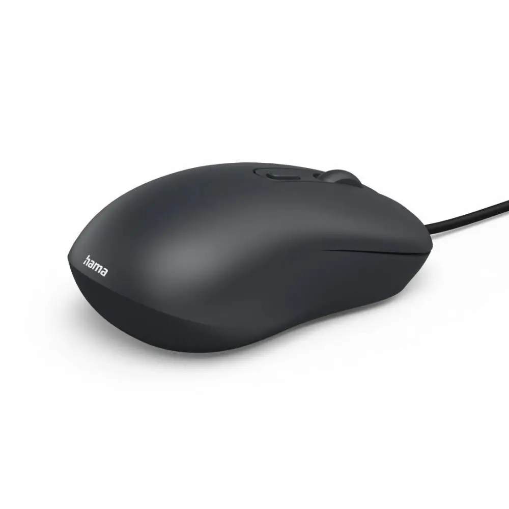 Оптична мишка HAMA CM-200, 4 бутонна, безшумна, с кабел, черна
