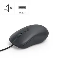 Оптична мишка HAMA CM-200, 4 бутонна, безшумна, с кабел, черна