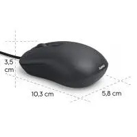 Оптична мишка HAMA CM-200, 4 бутонна, безшумна, с кабел, черна
